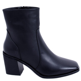 BM Dinah Schwarze Stiefeletten mit hohem Absatz
