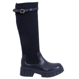 BM Reitstiefel mit flexiblem Obermaterial in Blow Black schwarz