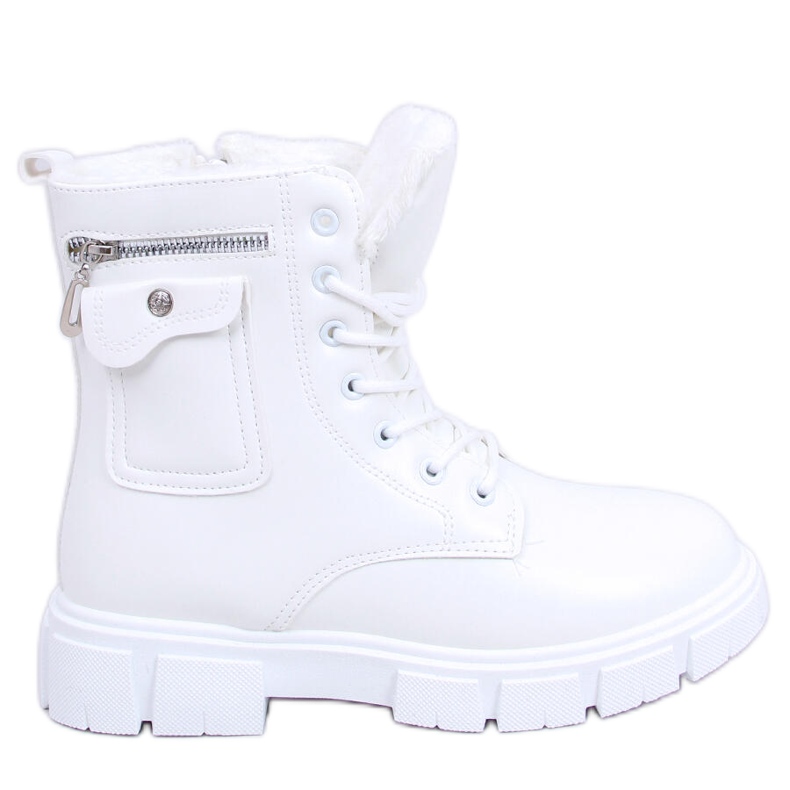 BM Flache Schnürboots Bravery White weiß