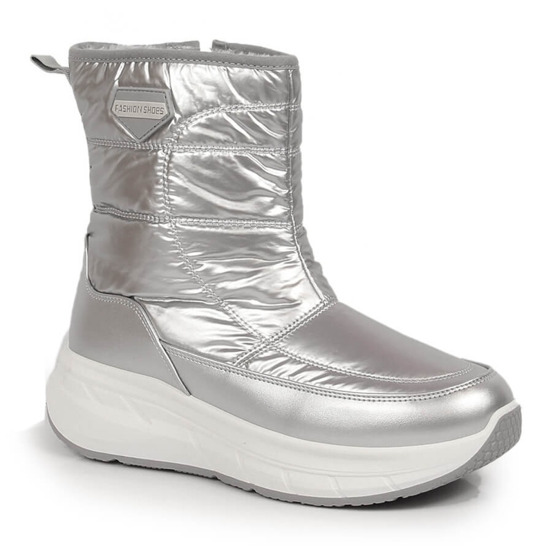 Silberne, isolierte, silberne Sport-Schneestiefel von Filippo Sports für Damen silber-