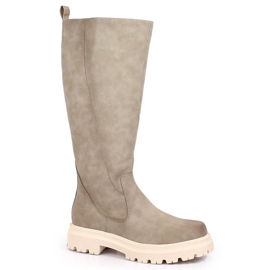 Bequeme beige isolierte Damenstiefel Bugatti KK253065