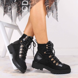 Schwarze eVento-Schnürschuhe für Damen