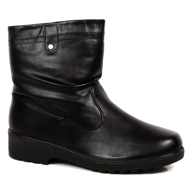 Bequeme schwarze isolierte Damenstiefel Sabatina