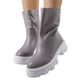 Nasidi grau isolierte Stiefel