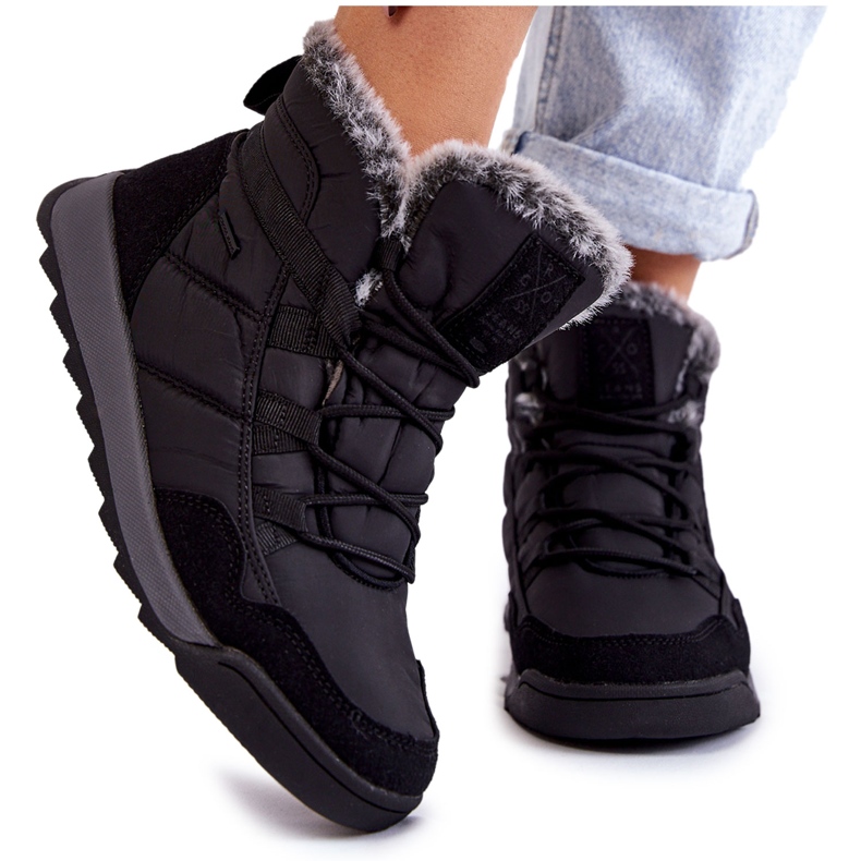 Isolierte Schneestiefel für Damen Cross Jeans KK2R4016C Schwarz