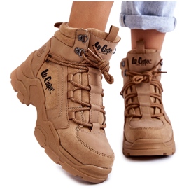 Damen Trekkingschuhe Trappers Lee Cooper LCJ-22-31-1442 Braun beige