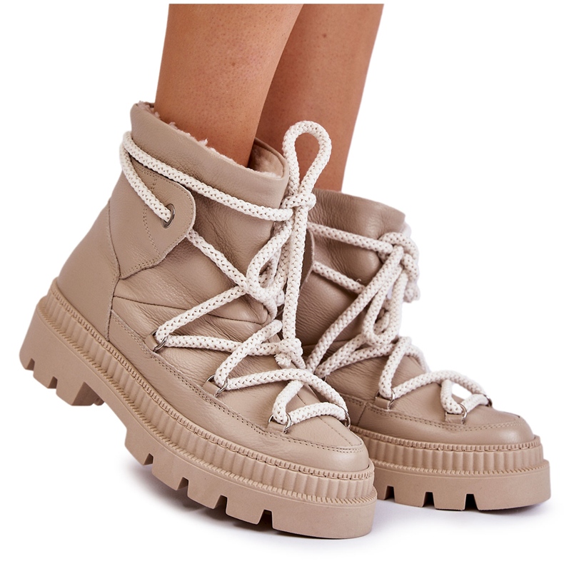 FILIPCZYK Modische Schneestiefel für Damen Beige Kallen