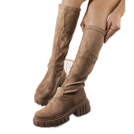 BM Braune Stiefel mit Mesal-Isolierung khaki grün