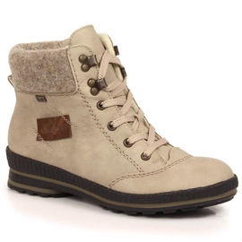 Rieker W RKR554 wasserdichte und bequem isolierte Stiefel beige