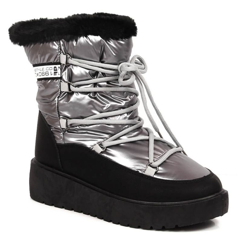 Warmer Schneestiefel mit Schnürung Filippo W PAW400B silber-