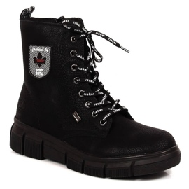 Rieker W RKR557 wasserdichte bequeme Stiefel schwarz