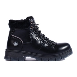 Shelovet-Wanderstiefel aus schwarzem Öko-Leder