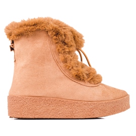 Schneestiefel für Damen auf der Shelovet-Plattform braun