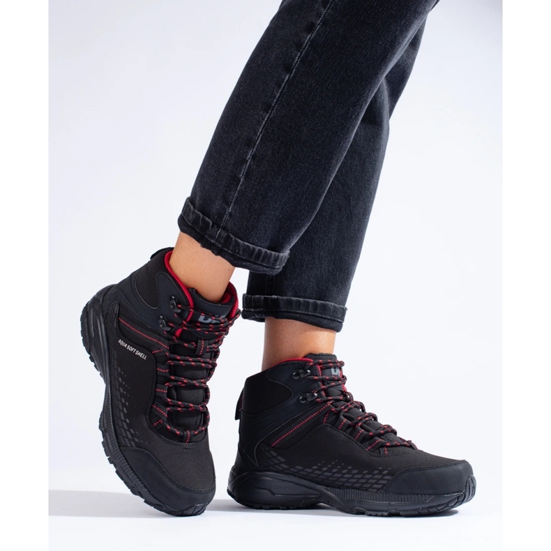 Hohe Damen-Trekkingschuhe DK schwarz