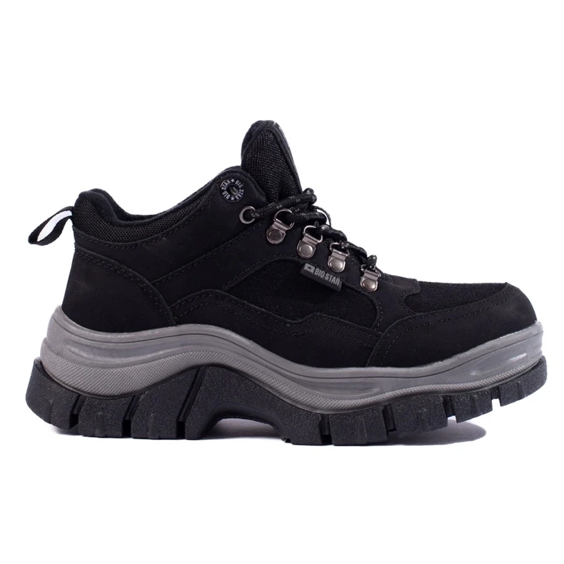 Damenturnschuhe Big Star KK274364B auf einer dicken Sohle schwarz
