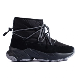 Schwarze Schneestiefel für Damen Big Star KK274274