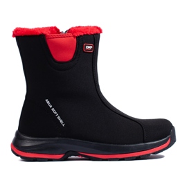 DK Damen-Trekkingstiefel, mit Fell isoliert schwarz