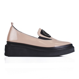 Shelovet Damenschuhe aus Leder beige