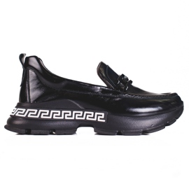 Schwarze Damenschuhe aus Shelovet-Leder