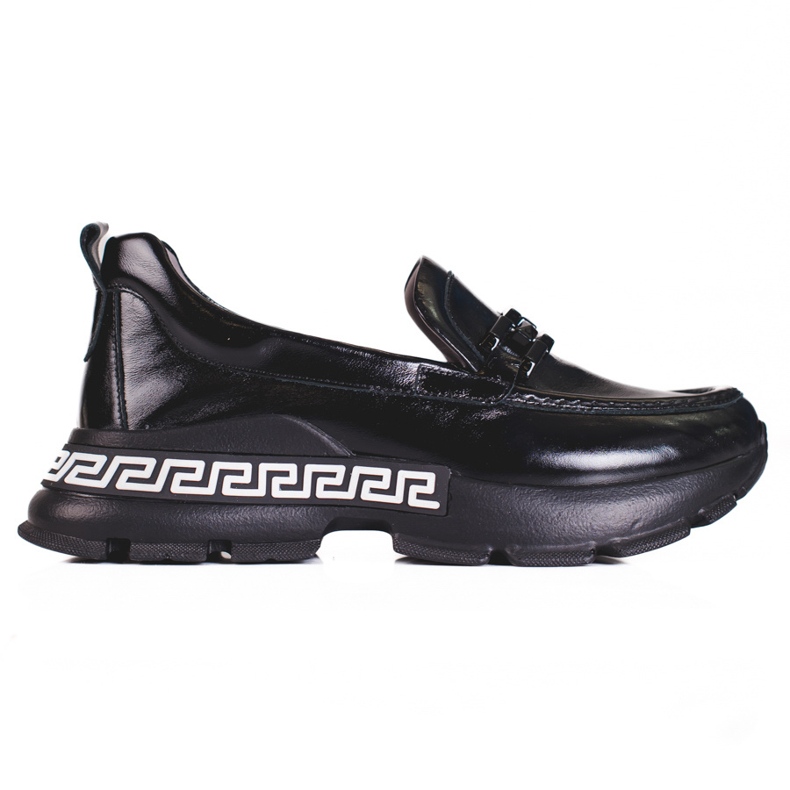 Schwarze Damenschuhe aus Shelovet-Leder