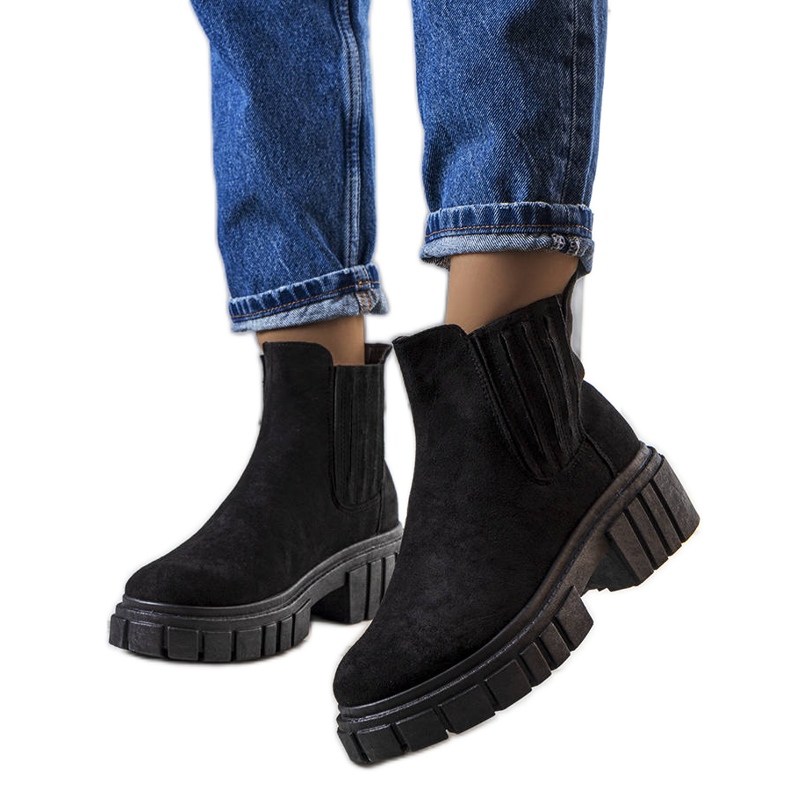 Schwarze isolierte Stiefel von Leiva