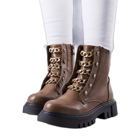 Perno braun gefütterte Stiefel