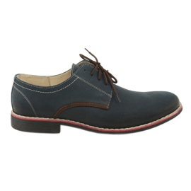 Moskała Herrenlederschuhe 761 Marine Blue Moskła blau
