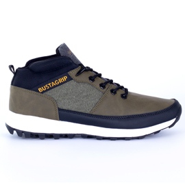 Lederturnschuhe für Herren khaki Trax Bustagrip grün