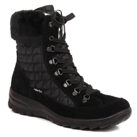 Wasserdichte Leder-Schneestiefel für Damen Rieker L7141-00 schwarz