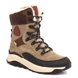 Wasserdichter Damen-Schneestiefel aus Leder Rieker Revolution W0066-64 beige