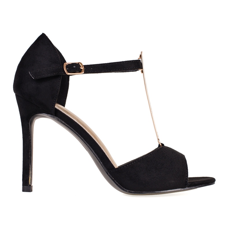 Schwarze Wildlederpumps für Damen mit sichtbaren Shelovet-Fingern