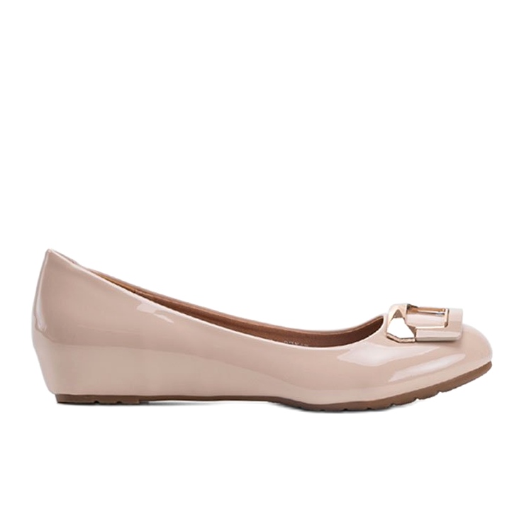 Beige Schuhe mit Keilabsatz Lillie