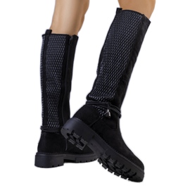 Schwarze isolierte Stiefel von Leale