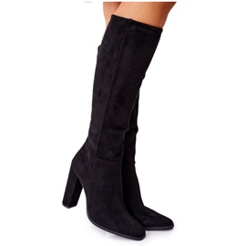 PS1 Damenstiefel mit Absatz Warm Schwarz Finner