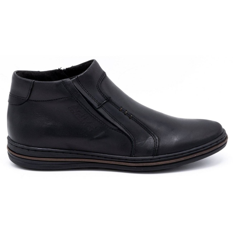 Polbut Herren-Winterstiefel aus Leder 381F schwarz