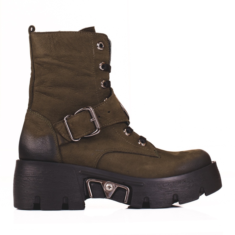 Shelovet-Lederarbeiterinnen für Frauen grün