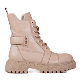 Beigefarbene Ledertaschen von Shelovet für Damen