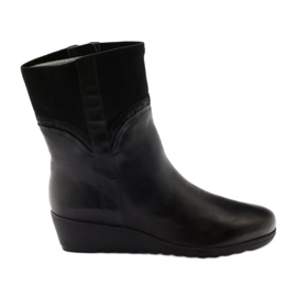 Schwarze Stiefel mit Keilabsatz Caprice 25459 schwarz