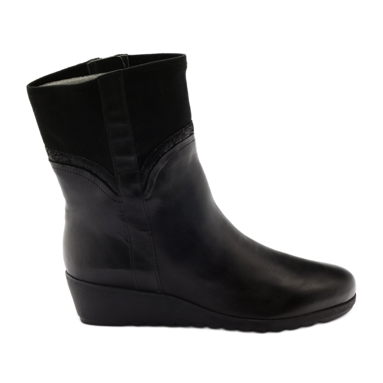 Schwarze Stiefel mit Keilabsatz Caprice 25459 schwarz