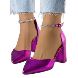 BM Pinkfarbene Pumps mit Leighton Cubic Zirkonia rosa