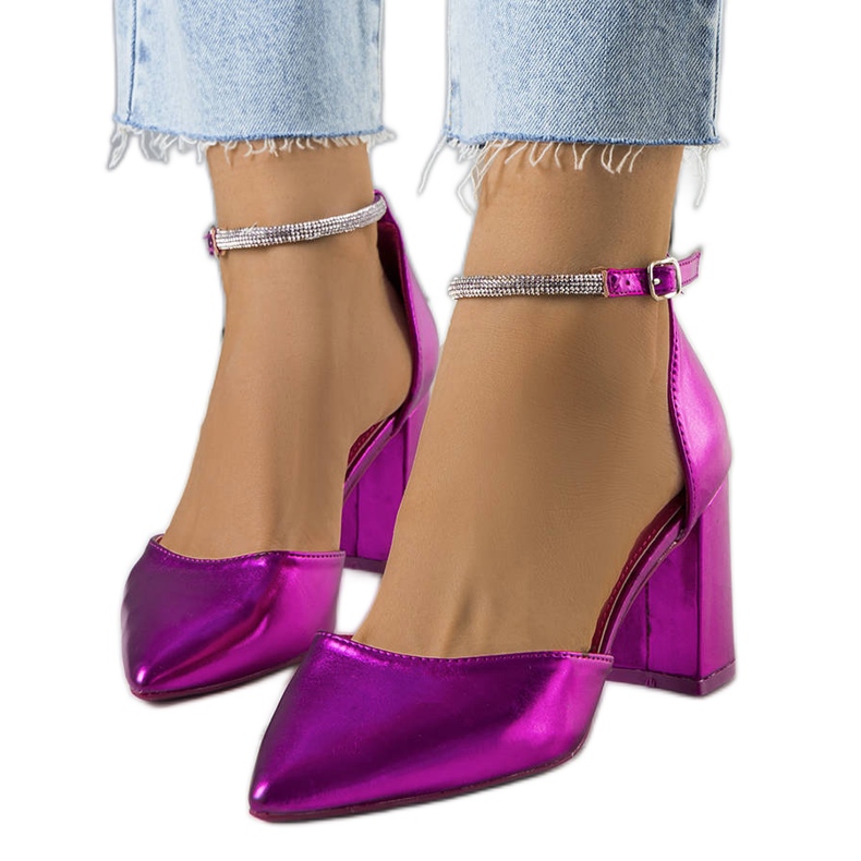 BM Pinkfarbene Pumps mit Leighton Cubic Zirkonia rosa