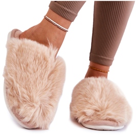 BM Beige Fellhausschuhe für Damen Sheryl