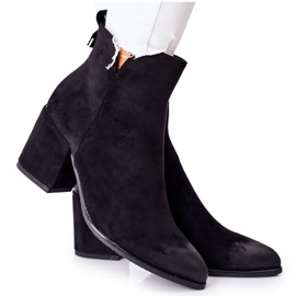 Vinceza Damenstiefel mit Absatz Wildleder Schwarz Carrick