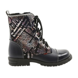 Mädchenstiefel Zarro 69/03 marineblau mehrfarbig grau lila schwarz