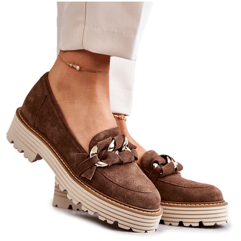 Damenschuhe Wildleder Laura Messi 2523 Braun grün