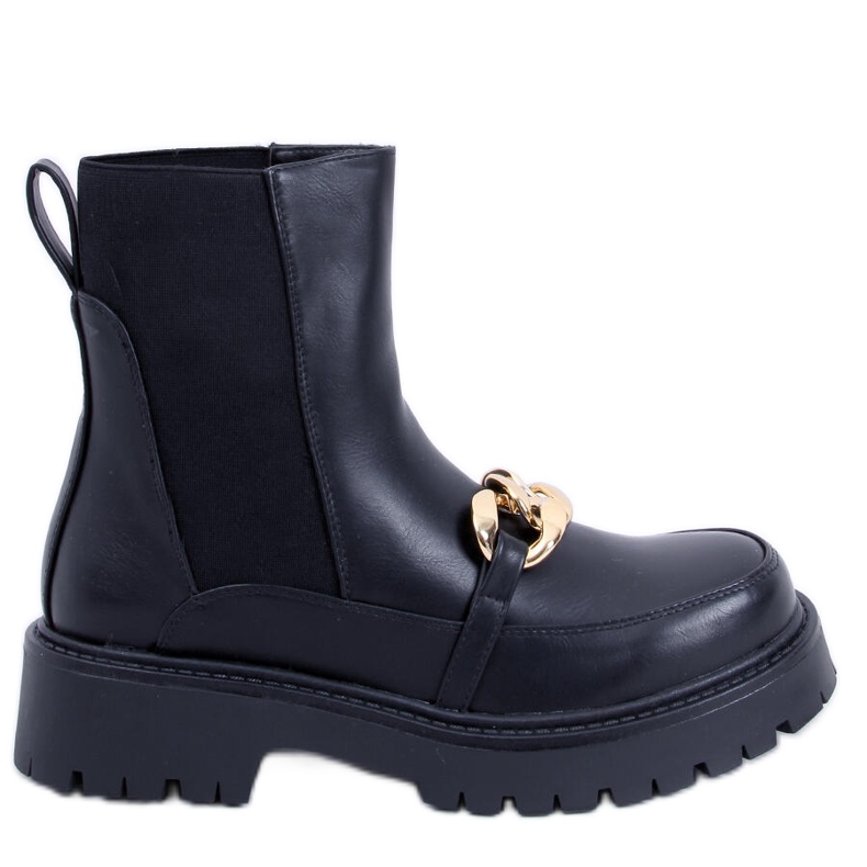 BM Hoher Chelsea-Stiefel für Damen Moby Black schwarz