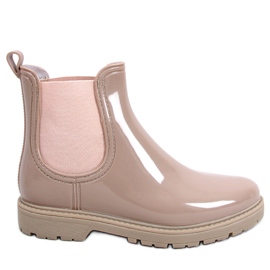 Damen Galoschen kurze Jodhpur Stiefelette Essence Beige