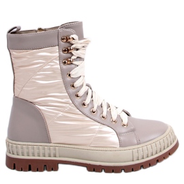 BM Aileen Beis Sneakers zum Schnüren beige