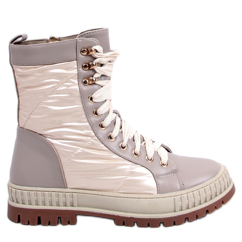 BM Aileen Beis Sneakers zum Schnüren beige