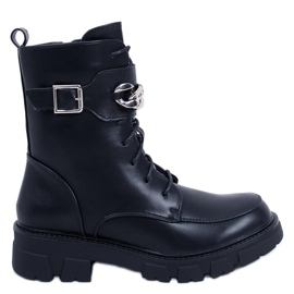 BM Militärstiefel mit Kette Banks Black schwarz